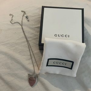 Heart Necklace with Gucci Trademark